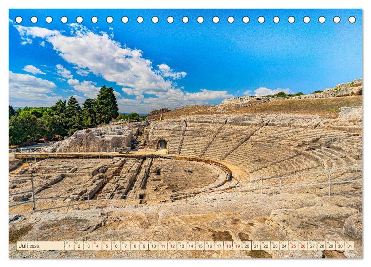 Produktbild: Sizilien, &Auml;tna-Catania-Cefalu-Messina-Syrakus-Taormina-Tindari (Tischkalender 2026 DIN A5 quer), CALVENDO Monatskalender