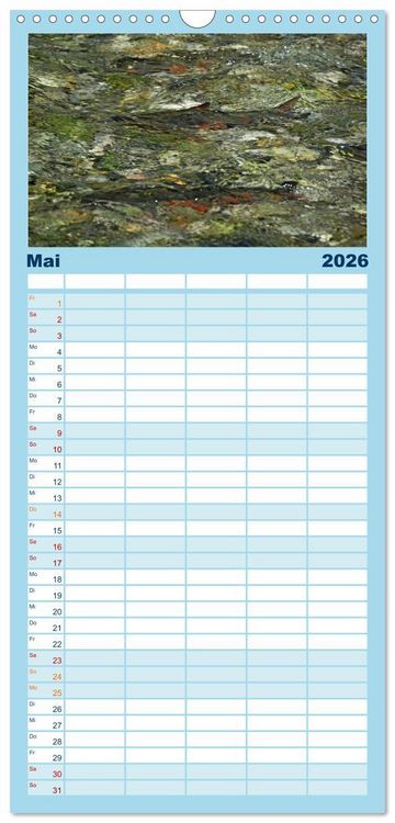 Produktbild: Familienplaner 2026 - Faszination Fische mit 5 Spalten (Wandkalender, 21 x 45 cm) CALVENDO