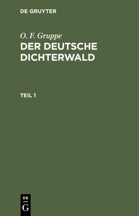 Produktbild: Der deutsche Dichterwald. Teil 1