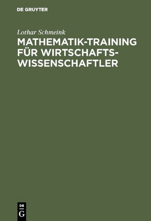 Produktbild: Mathematik-Training f&uuml;r Wirtschaftswissenschaftler