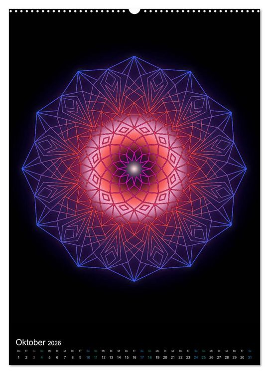 Produktbild: Mandala-Kalender 2026 (Wandkalender 2026 DIN A2 hoch), CALVENDO Monatskalender
