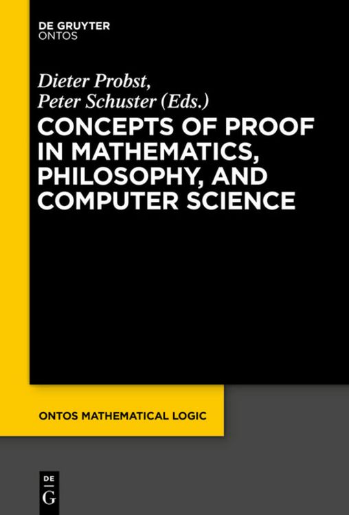 Produktbild: Concepts of Proof in Mathematics, Philosophy, and Computer Science