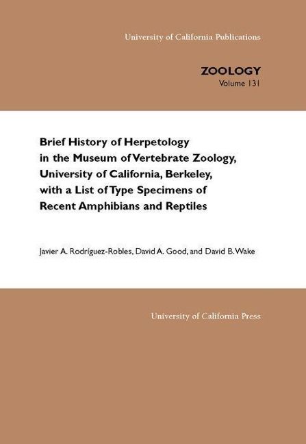 Produktbild: Rodriquez-roble, J: Brief History of Herpetology in the Muse