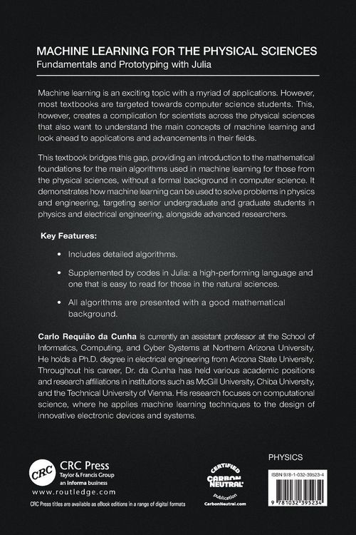Produktbild: Machine Learning for the Physical Sciences