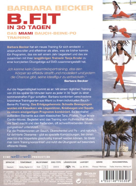 Produktbild: Barbara Becker - B.Fit in 30 Tagen/Das Miami Bauch-Beine-Po Training