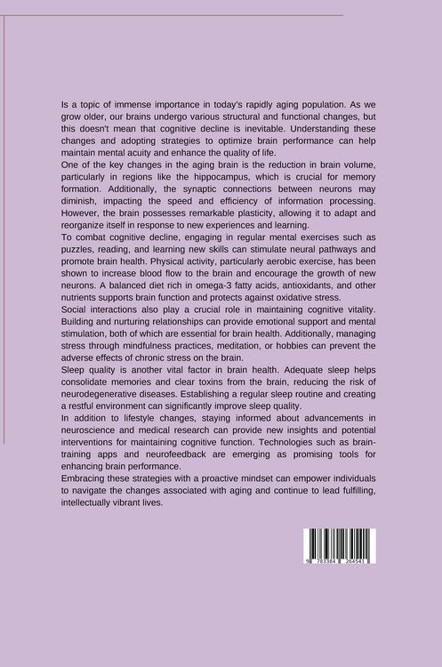 Produktbild: The Aging Brain: Navigating Changes and Optimizing Performance