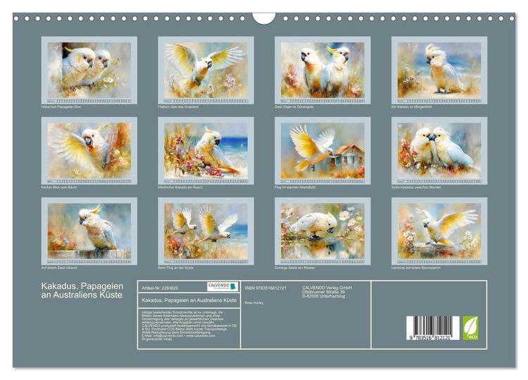 Produktbild: Kakadus. Papageien an Australiens K&uuml;ste (Wandkalender 2027 DIN A3 quer), CALVENDO Monatskalender