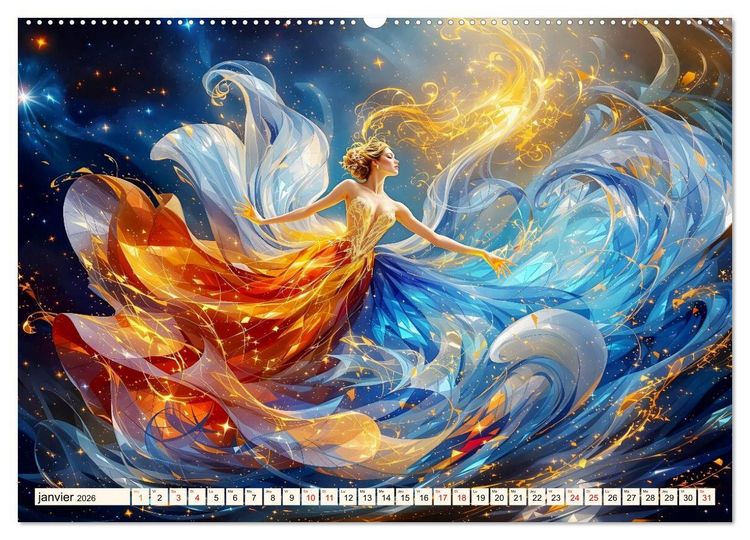 Produktbild: &Eacute;l&eacute;gance captivante (Calendrier mural 2026 DIN A2 vertical) calendrier de bureau