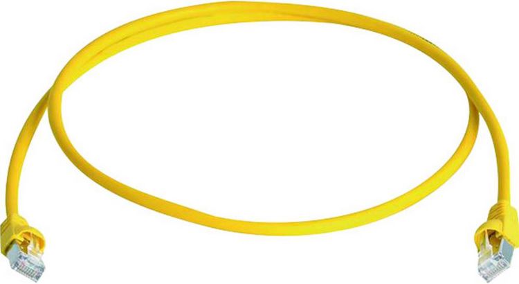 Produktbild: Teleg&auml;rtner 100009132 RJ45 Patchkabel CAT 6a S/FTP 25.00 m Gelb Flammwidrig, Halogenfrei, UL-zertifiziert 1 St.