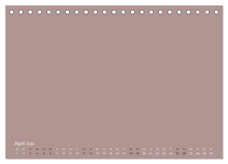 Produktbild: DIY Bastel-Kalender -Erdige Pastell Farben- Zum Selbstgestalten (Tischkalender 2026 DIN A5 quer), CALVENDO Monatskalender
