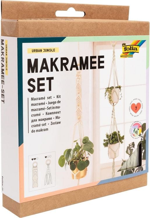 Produktbild: Folia Makramee Set URBAN JUNGLE, 7-teilig