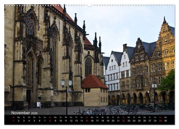 Produktbild: M&uuml;nster - Geschichten aus verschiedenen Jahrhunderten (hochwertiger Premium Wandkalender 2026 DIN A2 quer), Kunstdruck in Hochglanz