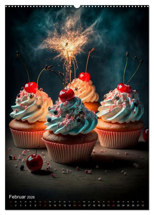 Produktbild: Desserts - S&uuml;&szlig;e K&ouml;stlichkeiten zum Dahinschmelzen (Wandkalender 2026 DIN A2 hoch), CALVENDO Monatskalender