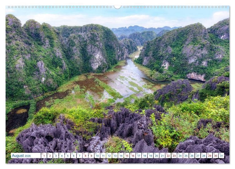 Produktbild: Asien Pur: Vietnam (hochwertiger Premium Wandkalender 2026 DIN A2 quer), Kunstdruck in Hochglanz