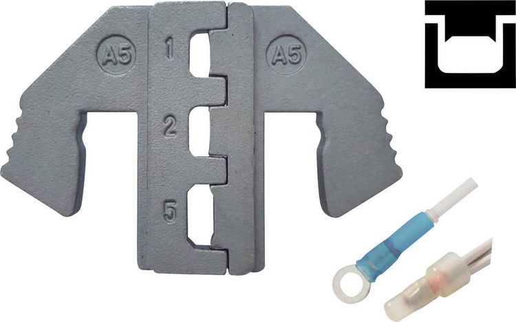 Produktbild: TOOLCRAFT PLE-0A5 Crimp-Eins&auml;tze Endverbinder, Kabelschuhe mit Schrumpfschlauch Quetschbereich: 0.5 bis 6mm&sup2; Passend f&uuml;r Marke