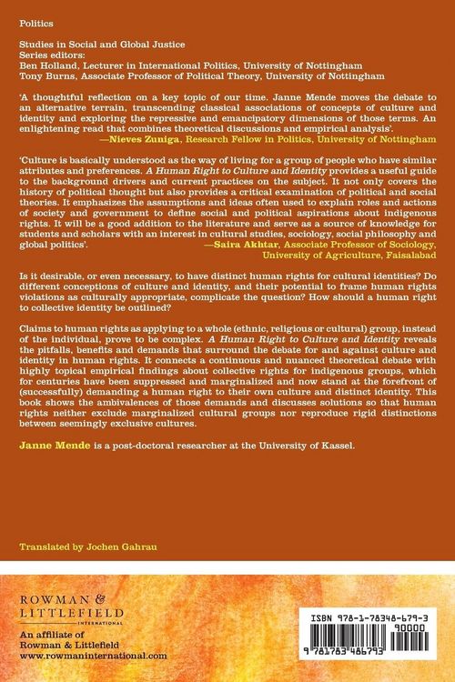 Produktbild: Human Right to Culture and Identity