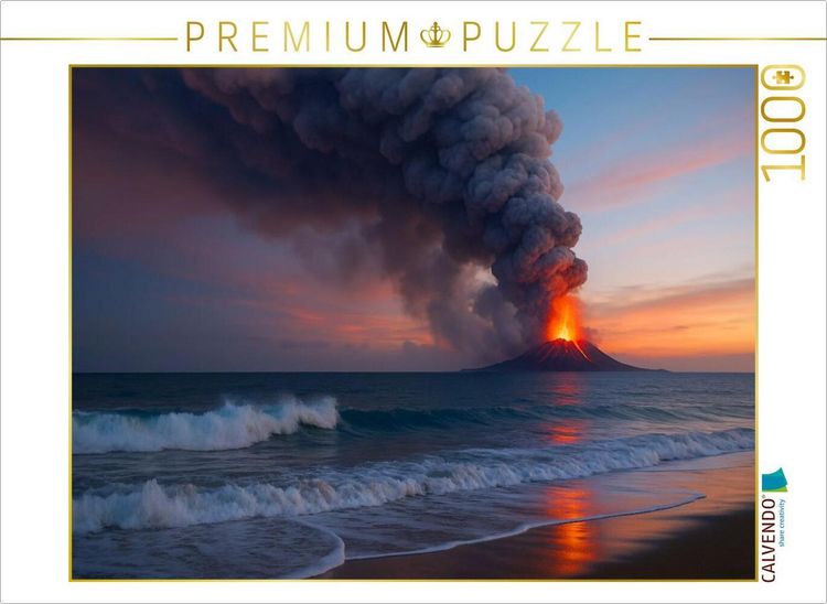 Produktbild: CALVENDO Puzzle Inselvulkan im Meer | 1000 Teile Lege-Gr&ouml;&szlig;e 64x48cm Foto-Puzzle f&uuml;r gl&uuml;ckliche Stunden