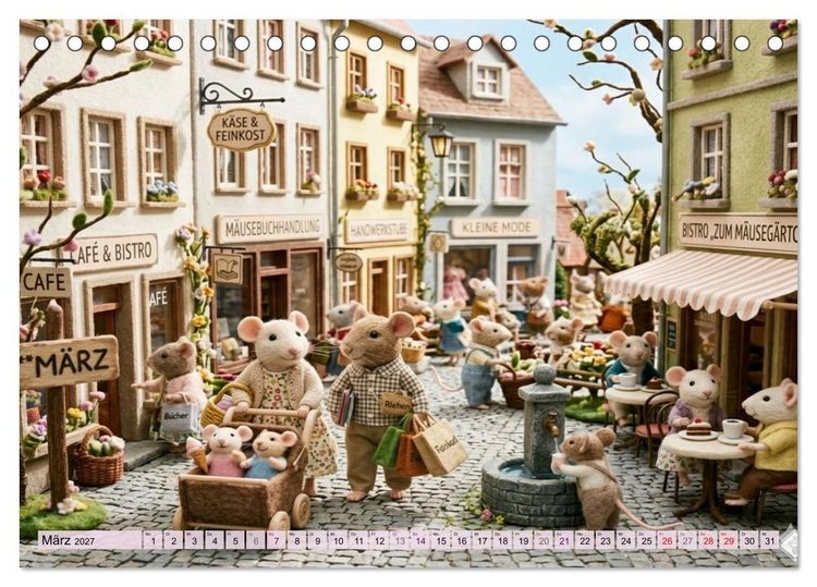 Produktbild: M&auml;usli Kalender (Tischkalender 2027 DIN A5 quer), CALVENDO Monatskalender