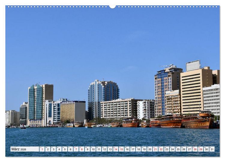 Produktbild: Die EMIRATES zwischen Dubai und Abu Dhabi (Wandkalender 2026 DIN A2 quer), CALVENDO Monatskalender