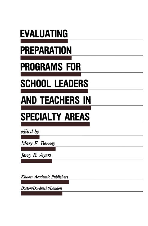 Produktbild: Evaluating Preparation Programs for School Leaders and Teachers in Specialty Areas