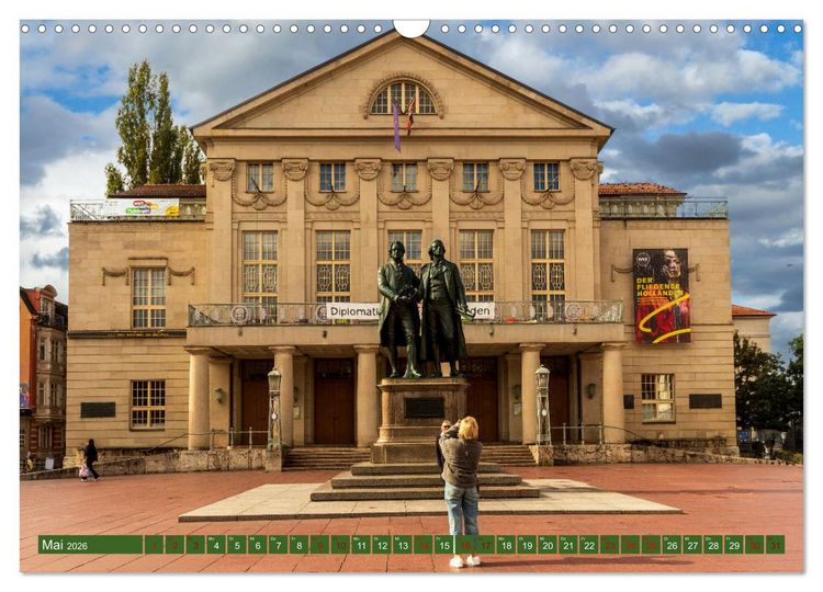 Produktbild: Klassikerstadt Weimar - Reise durch das sch&ouml;ne Th&uuml;ringen (Wandkalender 2026 DIN A3 quer), CALVENDO Monatskalender