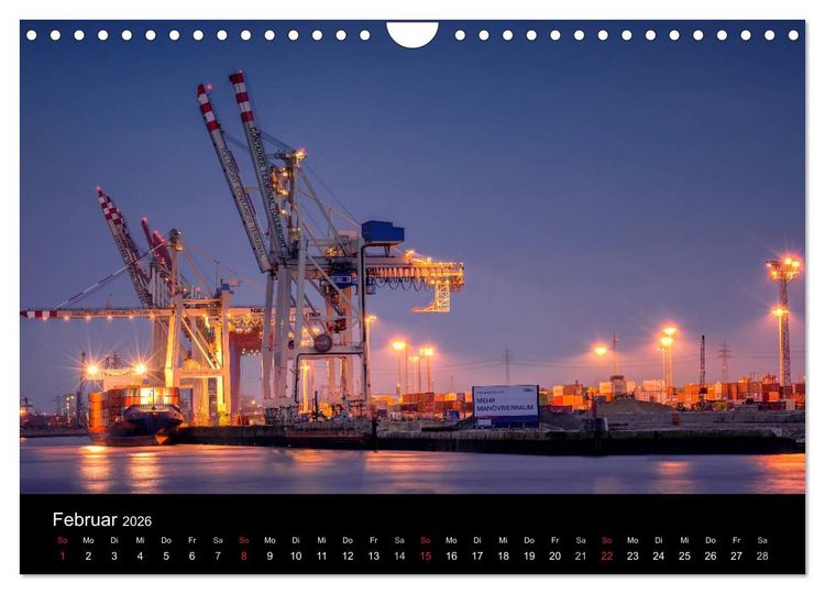 Produktbild: Hamburg - Lichter der Nacht (Wandkalender 2026 DIN A4 quer), CALVENDO Monatskalender