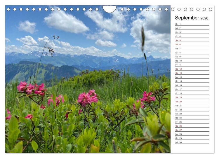 Produktbild: Alpenauszeit - Bergmomente f&uuml;rs Herz (Wandkalender 2026 DIN A4 quer), CALVENDO Monatskalender