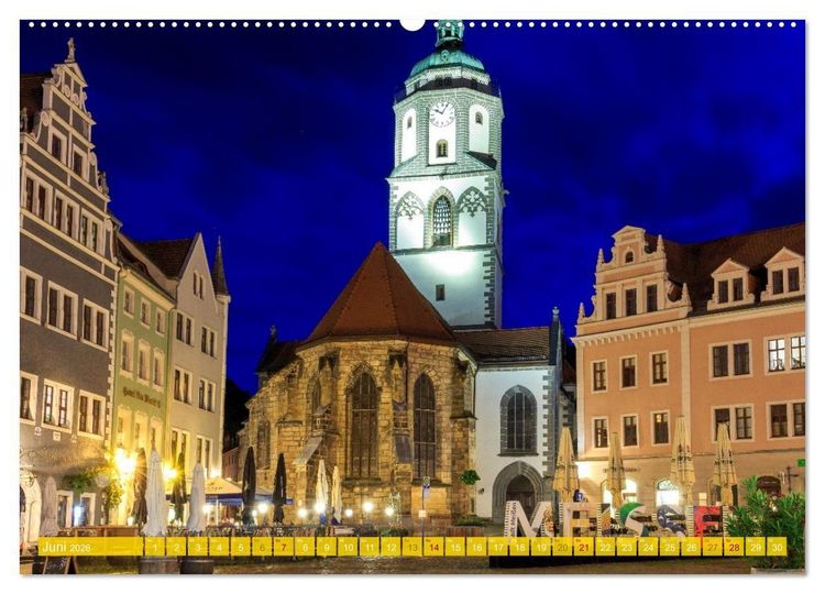 Produktbild: Romantisches Mei&szlig;en &ndash; Die &auml;lteste mittelalterliche Stadt Sachsens (Wandkalender 2026 DIN A2 quer), CALVENDO Monatskalender