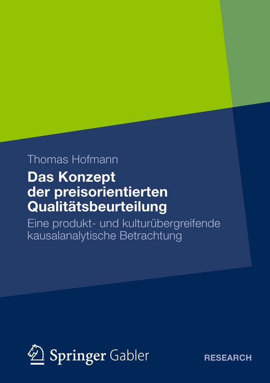 Produktbild: Das Konzept der preisorientierten Qualit&auml;tsbeurteilung