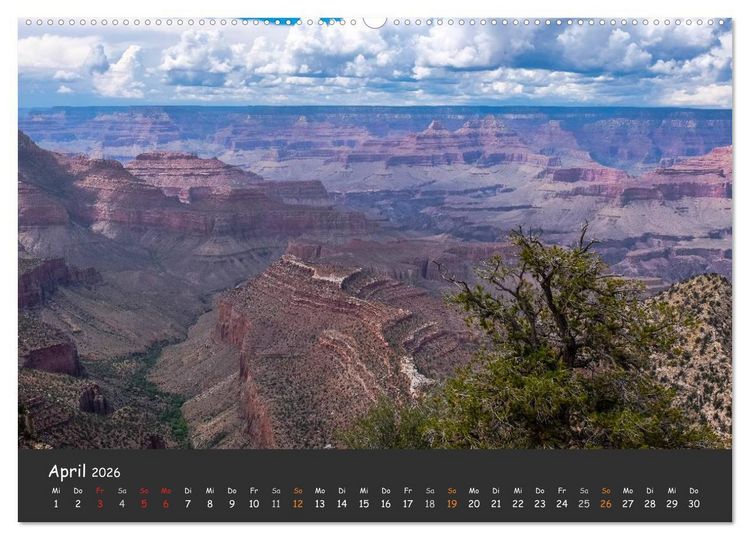 Produktbild: Die Canyons der USA (Wandkalender 2026 DIN A2 quer), CALVENDO Monatskalender