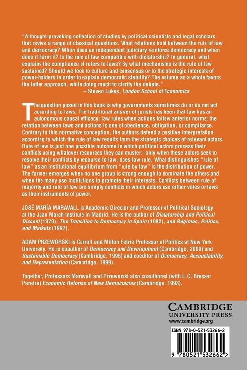 Produktbild: Democracy and the Rule of Law