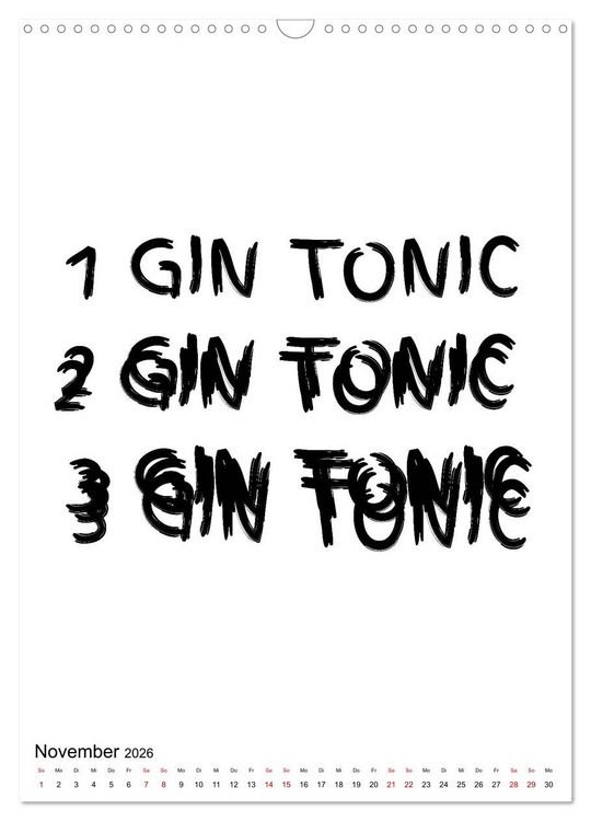 Produktbild: Gin & Tonic - Fun Stuff (Wandkalender 2026 DIN A3 hoch), CALVENDO Monatskalender