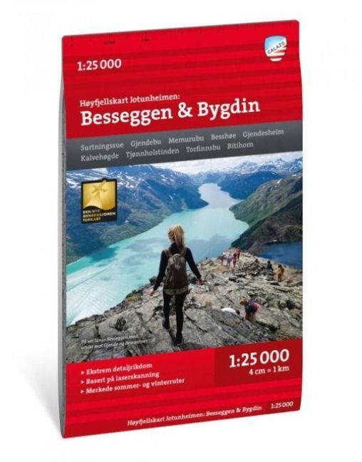 Produktbild: Hoyfjellskart Jotunheimen: Besseggen & Bygdin 1:25 000