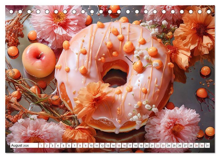 Produktbild: Bunte Donut-Tr&auml;ume - Himmlischer Geschmack aus Krapfenteig (Tischkalender 2026 DIN A5 quer), CALVENDO Monatskalender