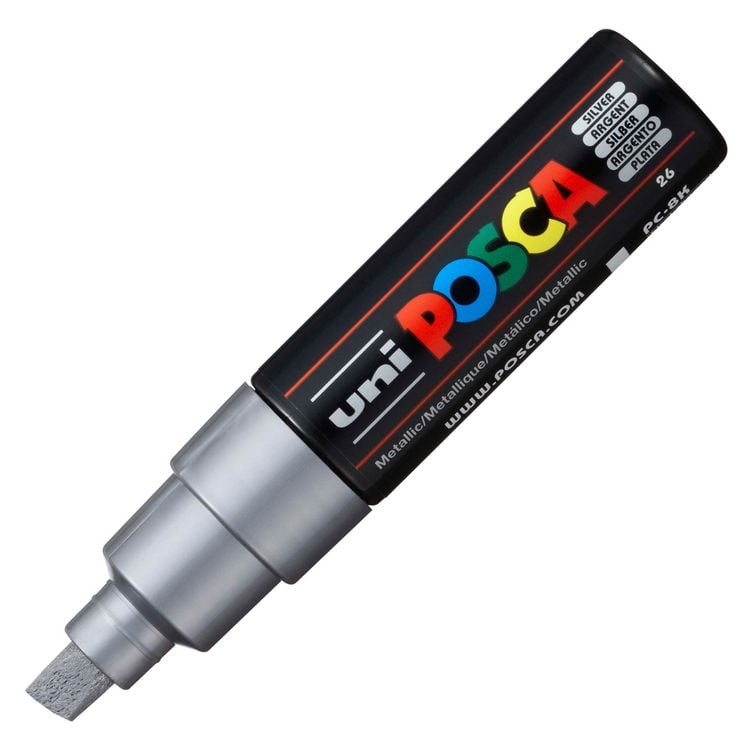 Produktbild: Faber-Castell uni POSCA Acrylmarker PC-8K 8mm silber