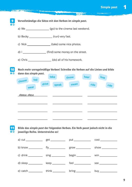 Produktbild: Klett 10-Minuten-Training Englisch Grammatik Simple Past und Present Perfect 6./7. Klasse