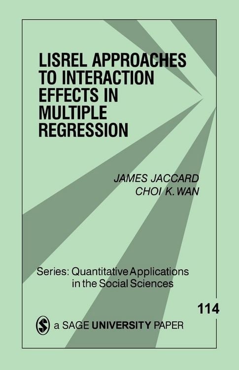Produktbild: Lisrel Approaches to Interaction Effects in Multiple Regression
