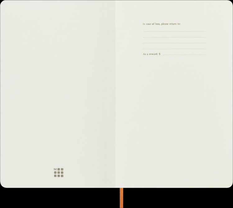 Produktbild: Moleskine Vegea Capri Notizbuch Large/A5 liniert weicher Einband orange in Box