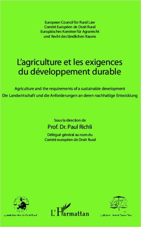 Produktbild: L'agriculture et les exigences du d&eacute;veloppement durable