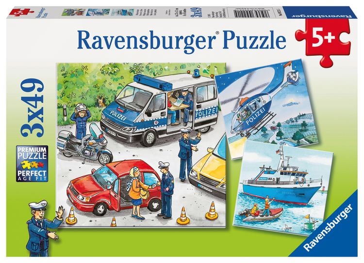 Produktbild: Puzzle Ravensburger Polizeieinsatz 3 X 49 Teile