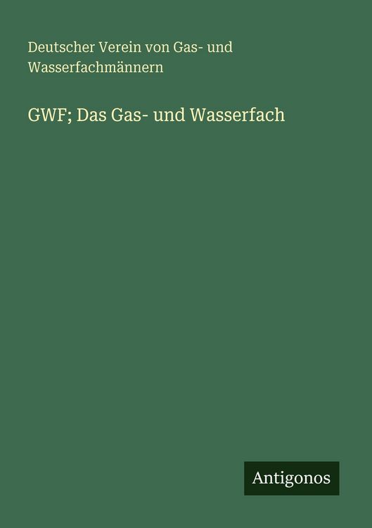 Produktbild: GWF; Das Gas- und Wasserfach