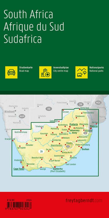 Produktbild: Freytag & berndt Stra&szlig;enkarte S&uuml;dafrika 1:1,5 Mio.
