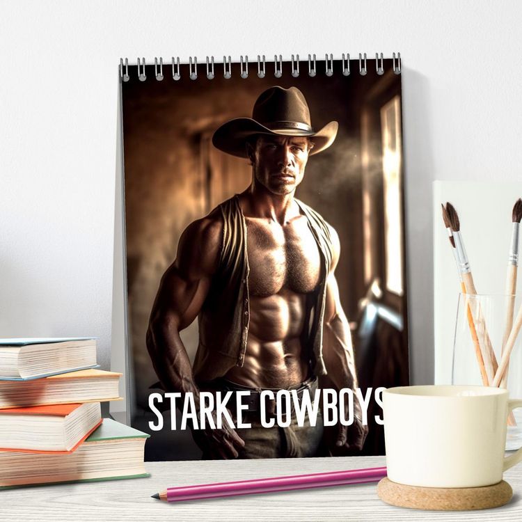 Produktbild: Starke Cowboys (Tischkalender 2026 DIN A5 hoch), CALVENDO Monatskalender