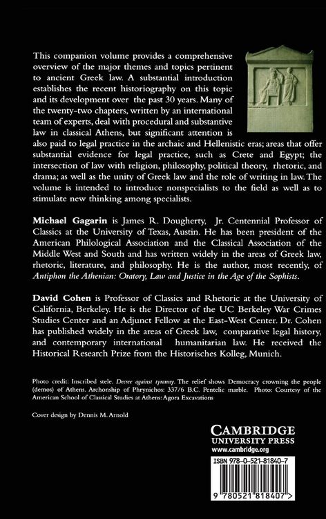 Produktbild: The Cambridge Companion to Ancient Greek Law