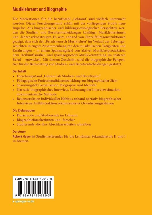 Produktbild: Musiklehramt und Biographie