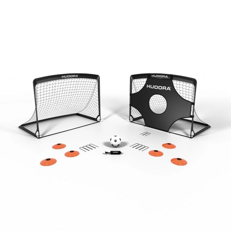 Produktbild: Hudora 73401 - Fu&szlig;balltor PopUp Target 120 schwarz, 2er Set