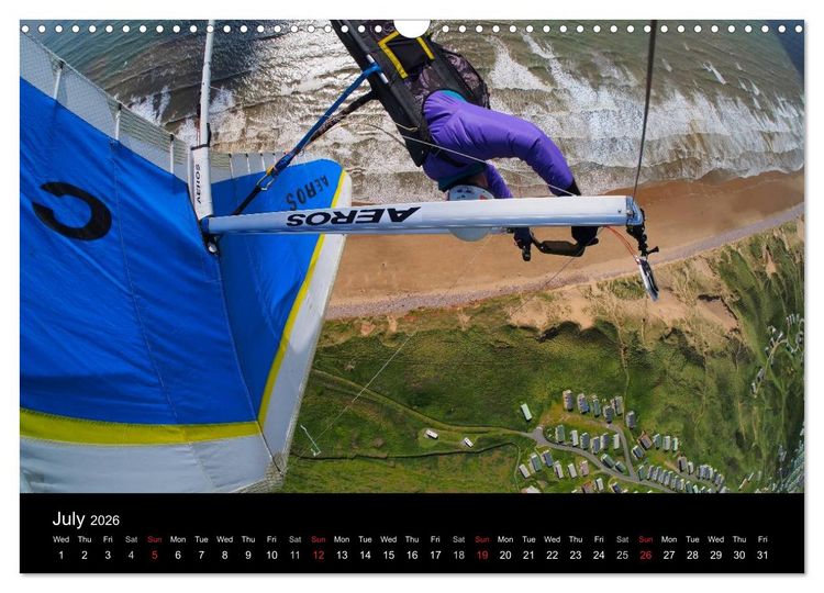 Produktbild: Hang gliding at Rhossili (Wall Calendar 2026 DIN A3 landscape), CALVENDO 12 Month Wall Calendar