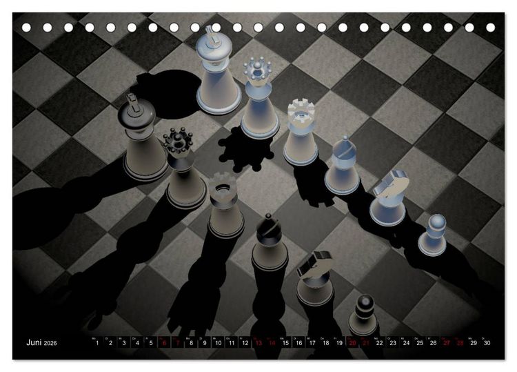 Produktbild: SCHACH - Spiel der K&ouml;nige (Tischkalender 2026 DIN A5 quer), CALVENDO Monatskalender