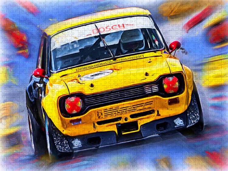 Produktbild: CALVENDO Puzzle In den 1970er Jahren war der Ford Escort bei Rallyes und Rundstreckenrennen erfolgreich | 1000 Teile Lege-Gr&ouml;&szlig;e 64x48cm Foto-Puzzle f&uuml;