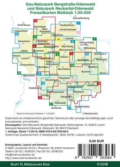 Produktbild: Blatt 15, N&ouml;rdliches Ried - Naturschutzgebiet K&uuml;hkopf-Knoblochsaue